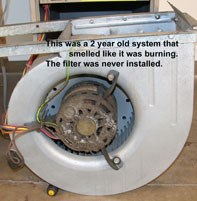 Your Furnance and cooling system needs to be clenaed every year.